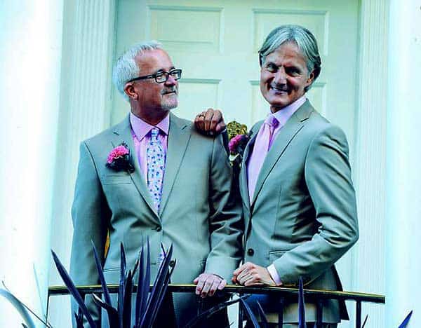 Image of Monte Durham with his gay couple Jakob Evans