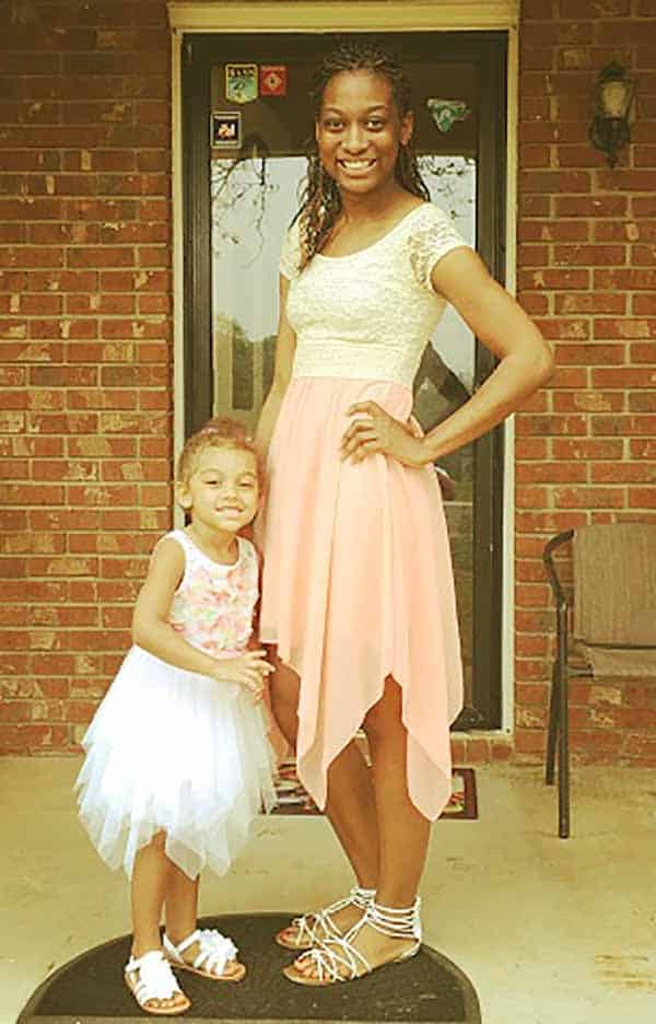 Image of Kyle Chrisley ex-girlfriend Angela Victoria with her daughter Chloe