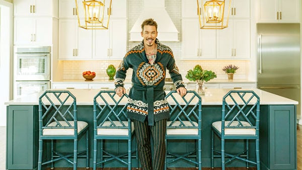 Image of Caption: David Bromstad house include widely spaced kitchen