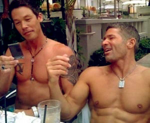 Image of Caption: David Bromstad with his partner Jeffrey Glasko