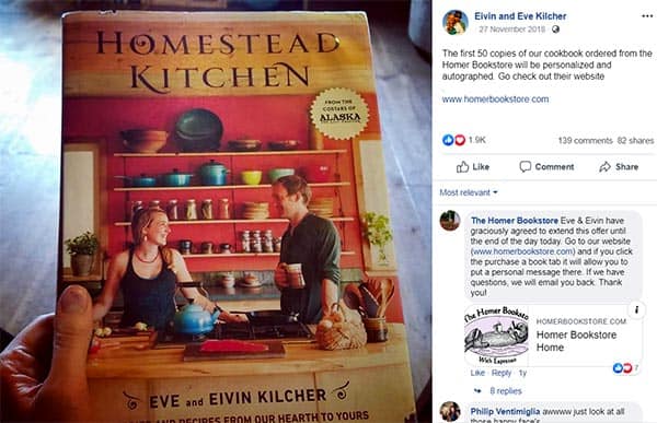 Image of Caption: Eivin and Eve co-authored a cookbook named “Homestead Kitchen