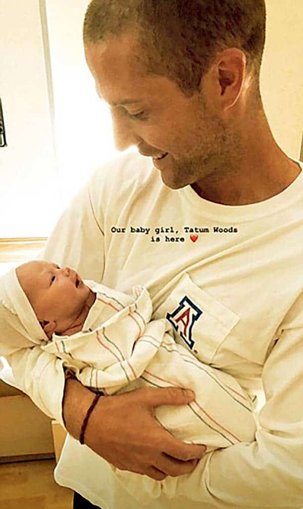 Image of Caption: Kevin with his daughter Tatum Wood