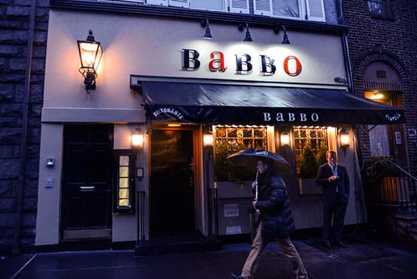 Image of Caption: Mario Batali restaurant named Babbo