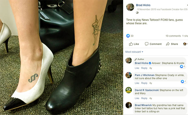 Image of Stephanie Grady tattoo on her foot